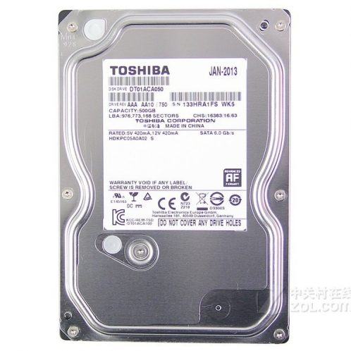HDD TOSHIBA 500GB - SATA3, 7200RPM, 32MB_DT01ACA050